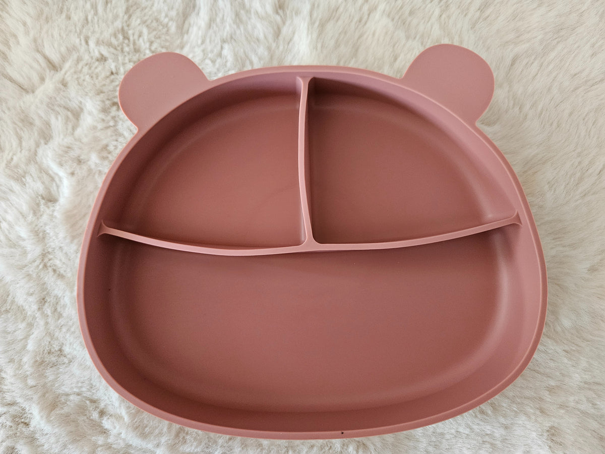 Assiette compartimentée en silicone, 4 mois et +, sans BPA