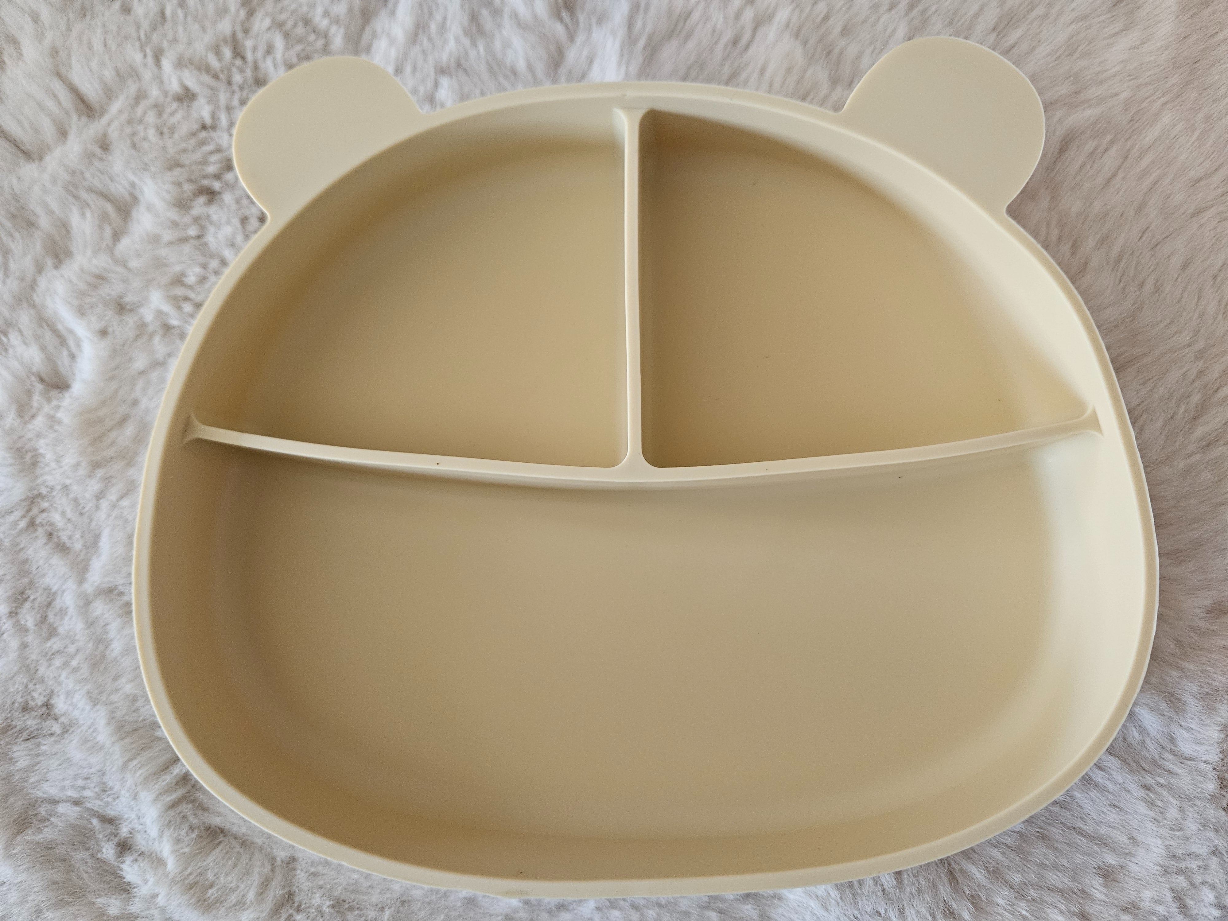 Assiette compartimentée en silicone, 4 mois et +, sans BPA