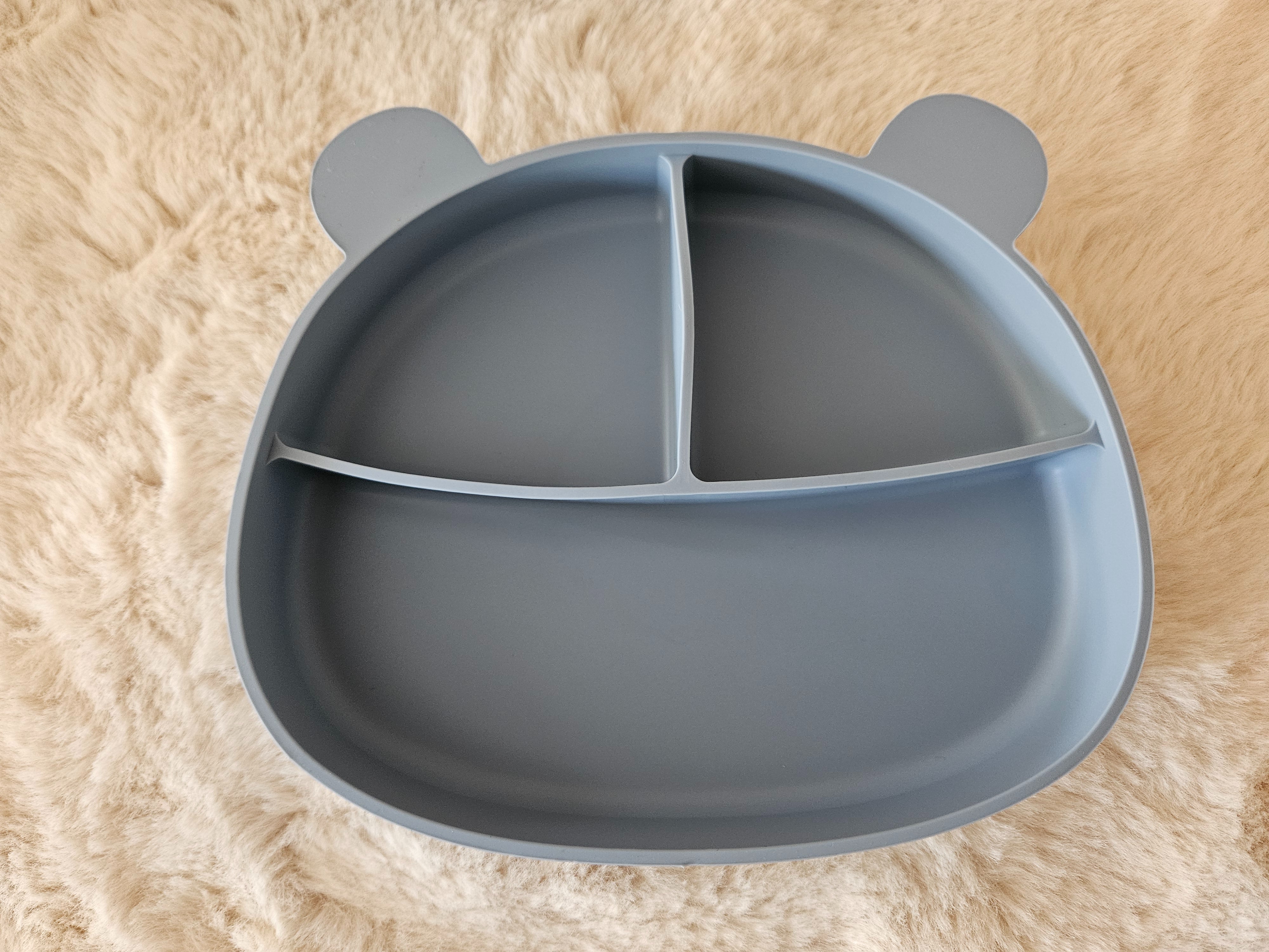 Assiette compartimentée en silicone, 4 mois et +, sans BPA