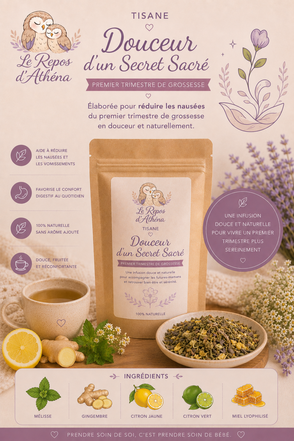 Tisane premier trimestre "Douceur d'un Secret Sacré"