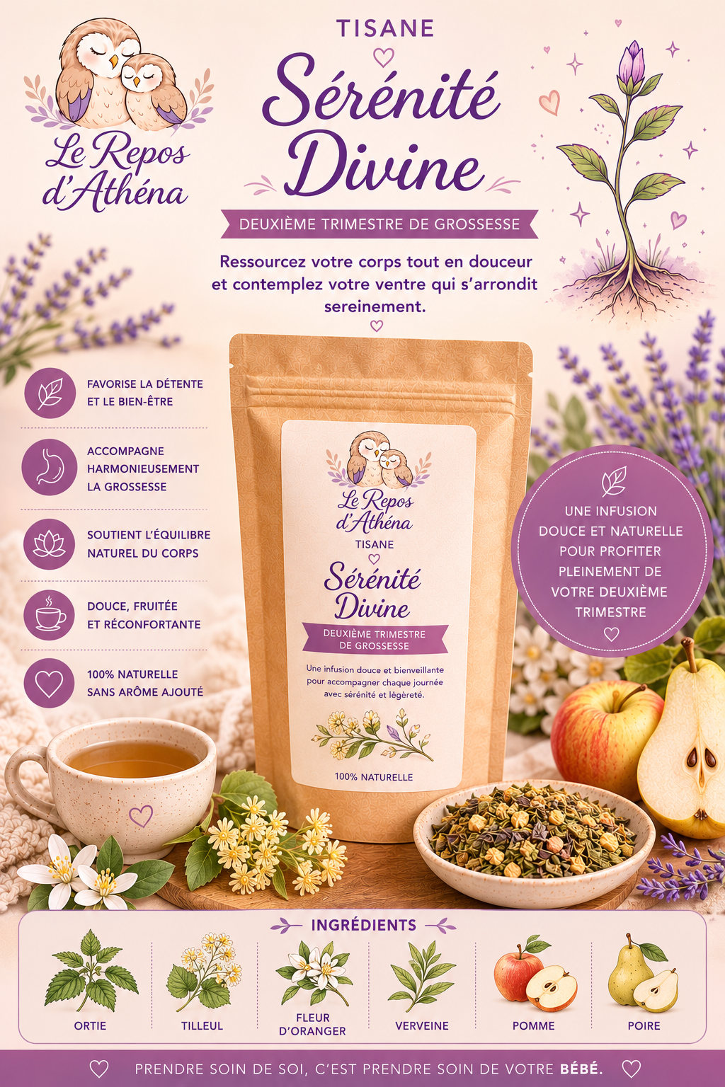 Tisane deuxième trimestre "Sérénité Divine"