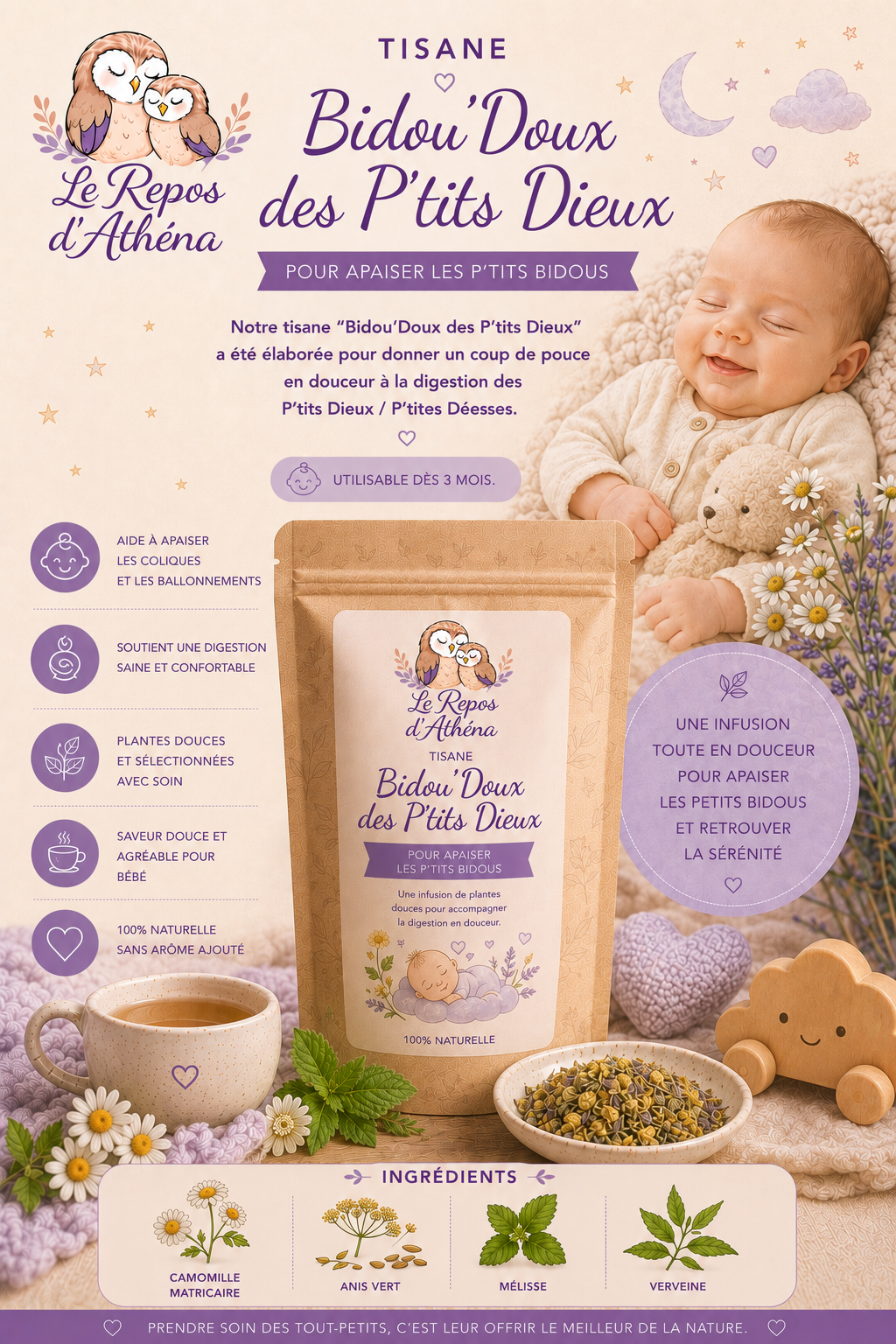Tisane bébé "Bidou'Doux des P'tits Dieux"
