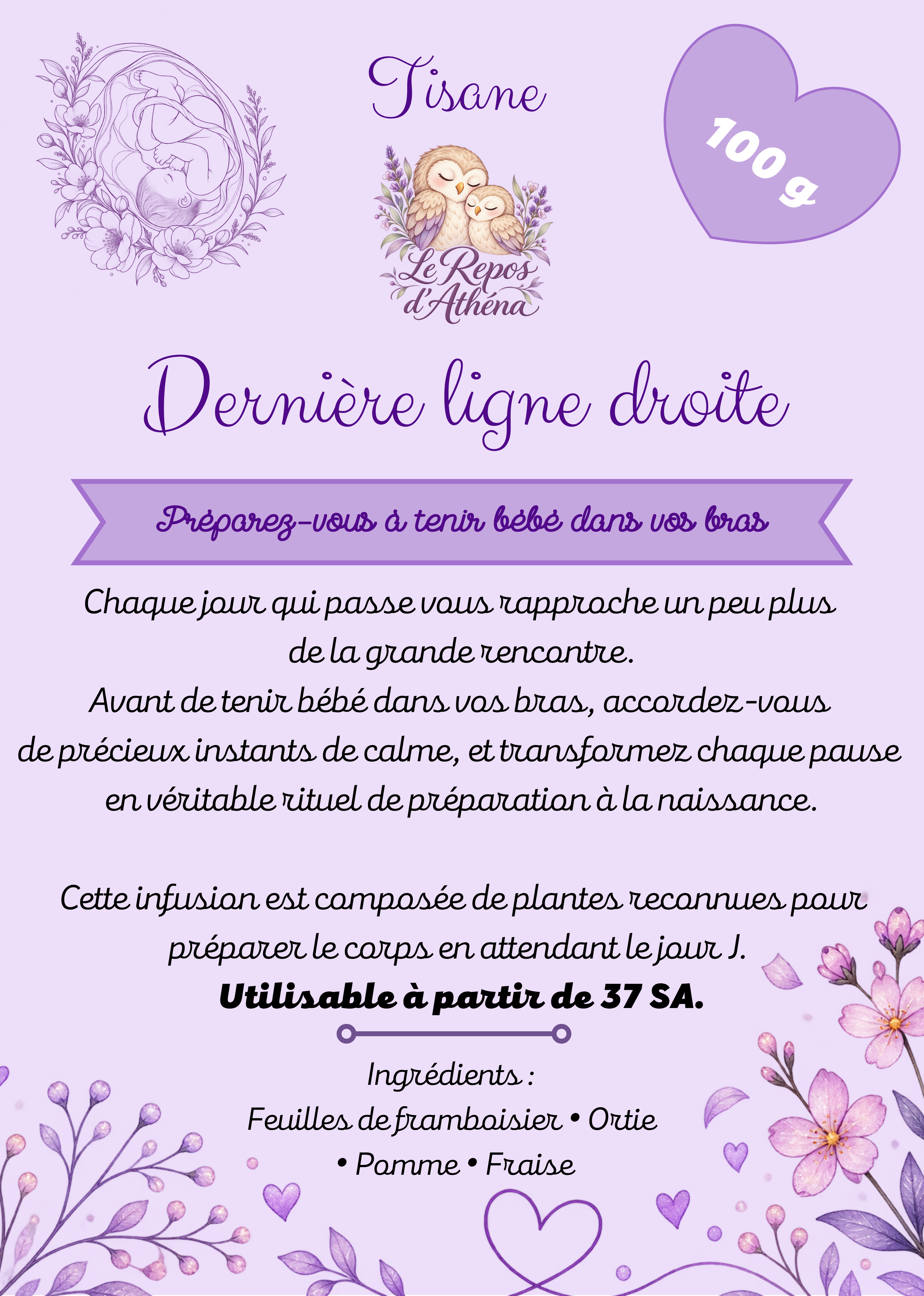 Tisane fin de grossesse "Dernière ligne droite"