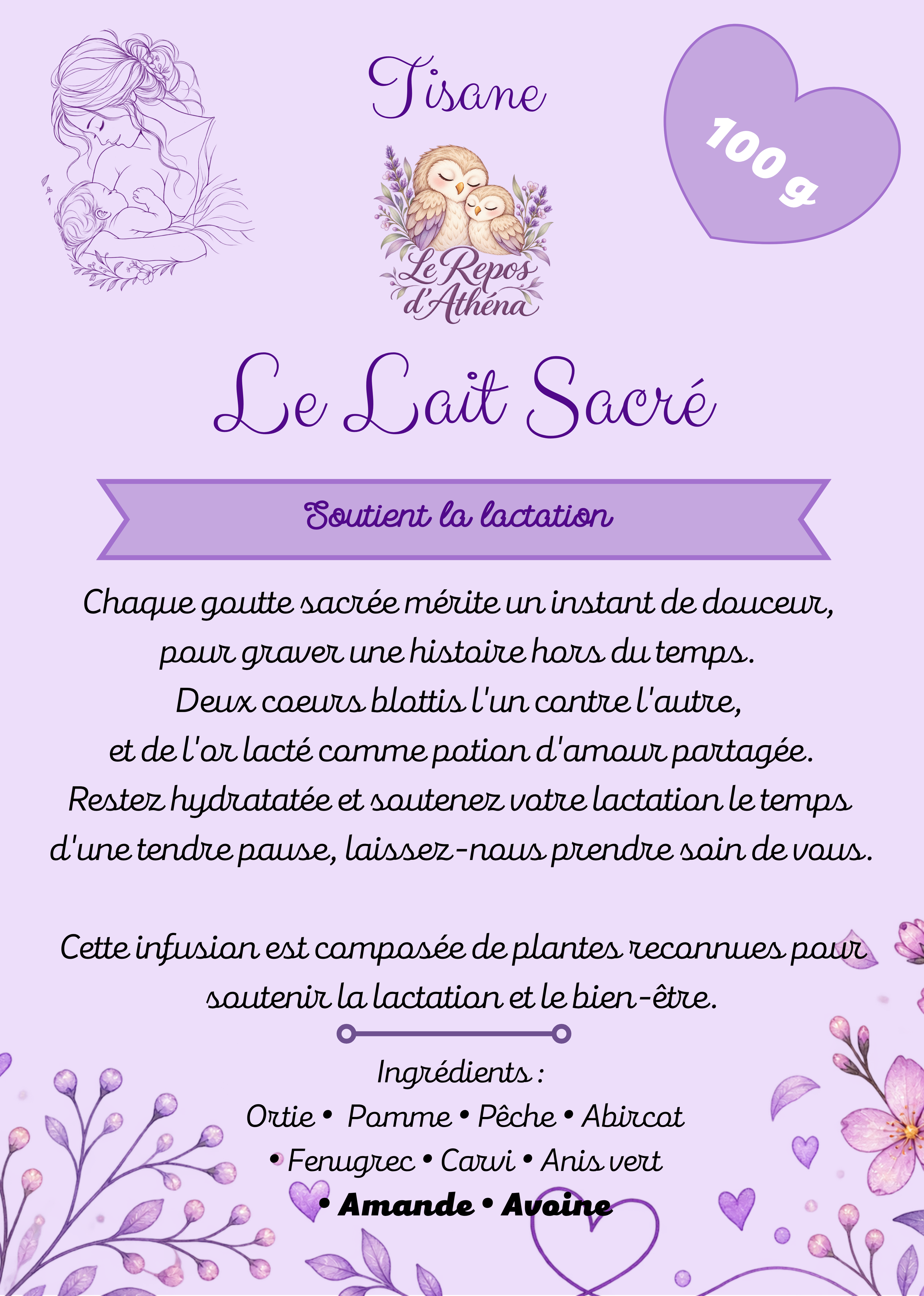 Coffret-cadeau allaitement "Le Lait Sacré"