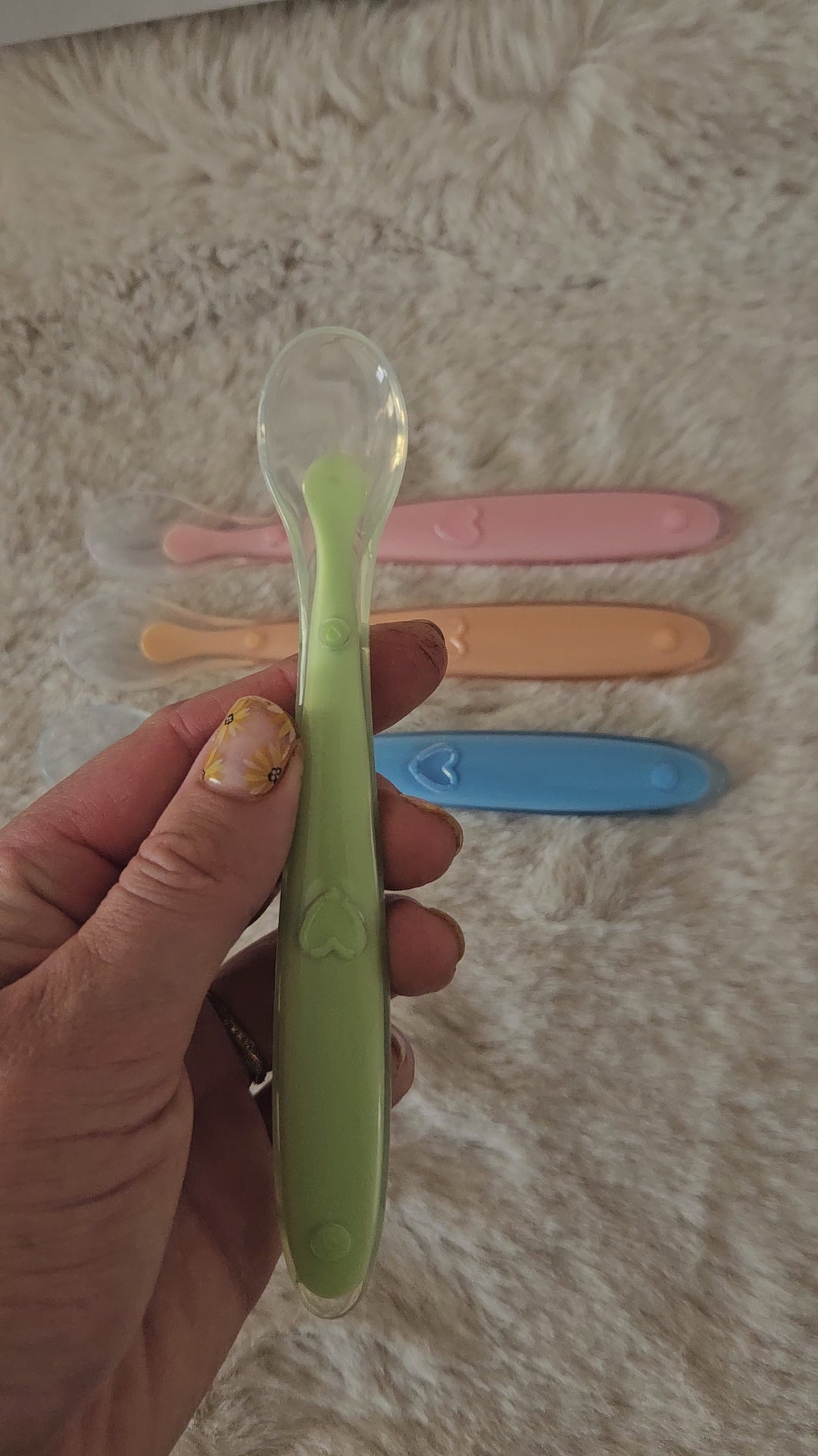 Cuillère en silicone souple 1er âge, dès 4 mois et +