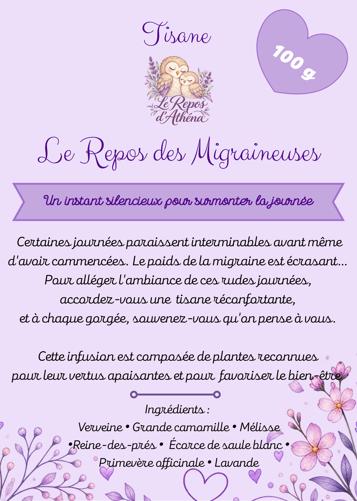 Tisane "Le Repos des Migraineuses"